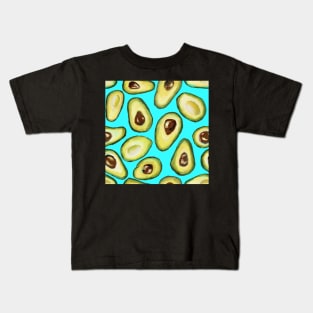 Avocados on Teal Kids T-Shirt